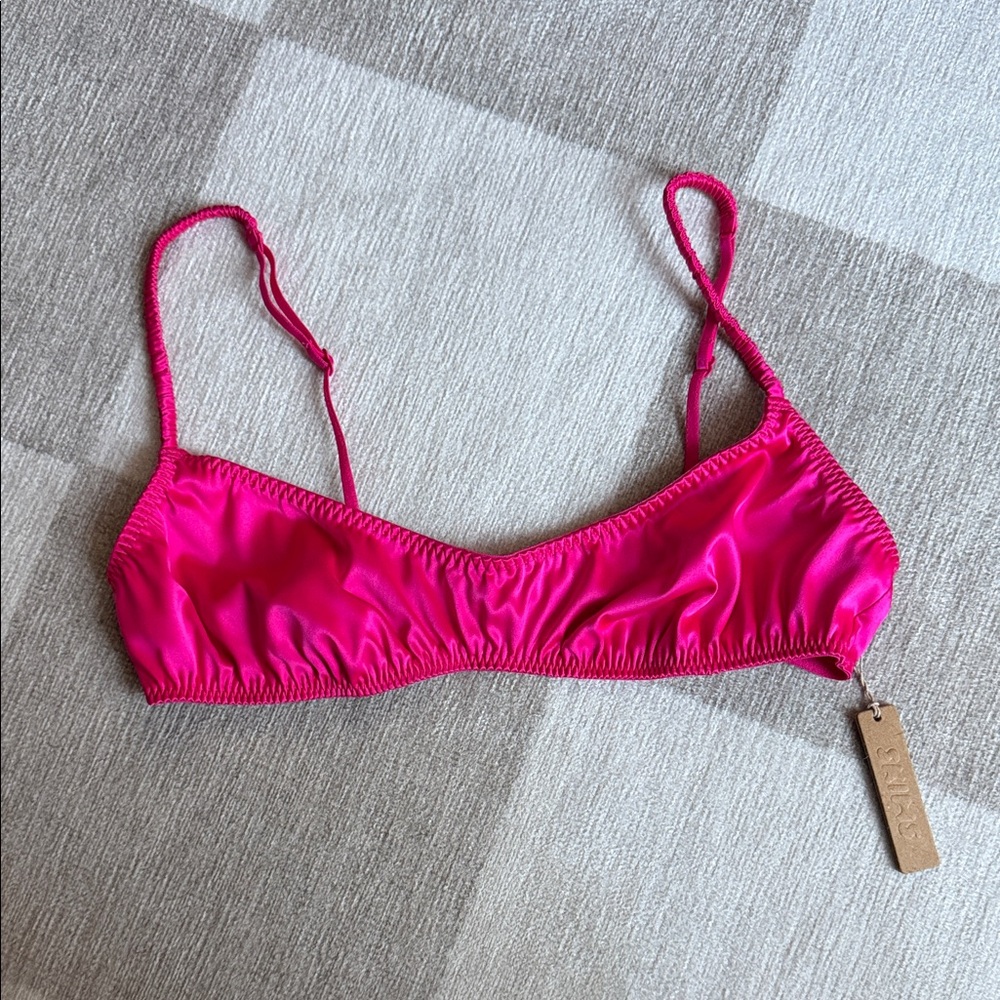 SKIMS Woven Shine Scrunchie Scoop Bralette